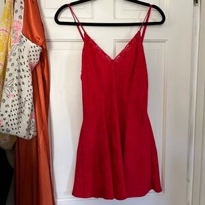 Victoria's Secret Gold Label vintage slip in RED